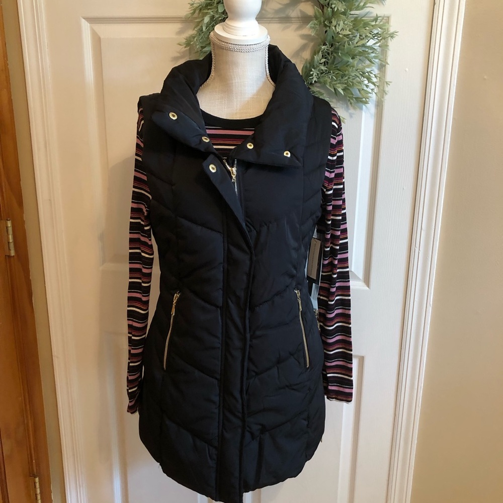 Brand new black puffer vest